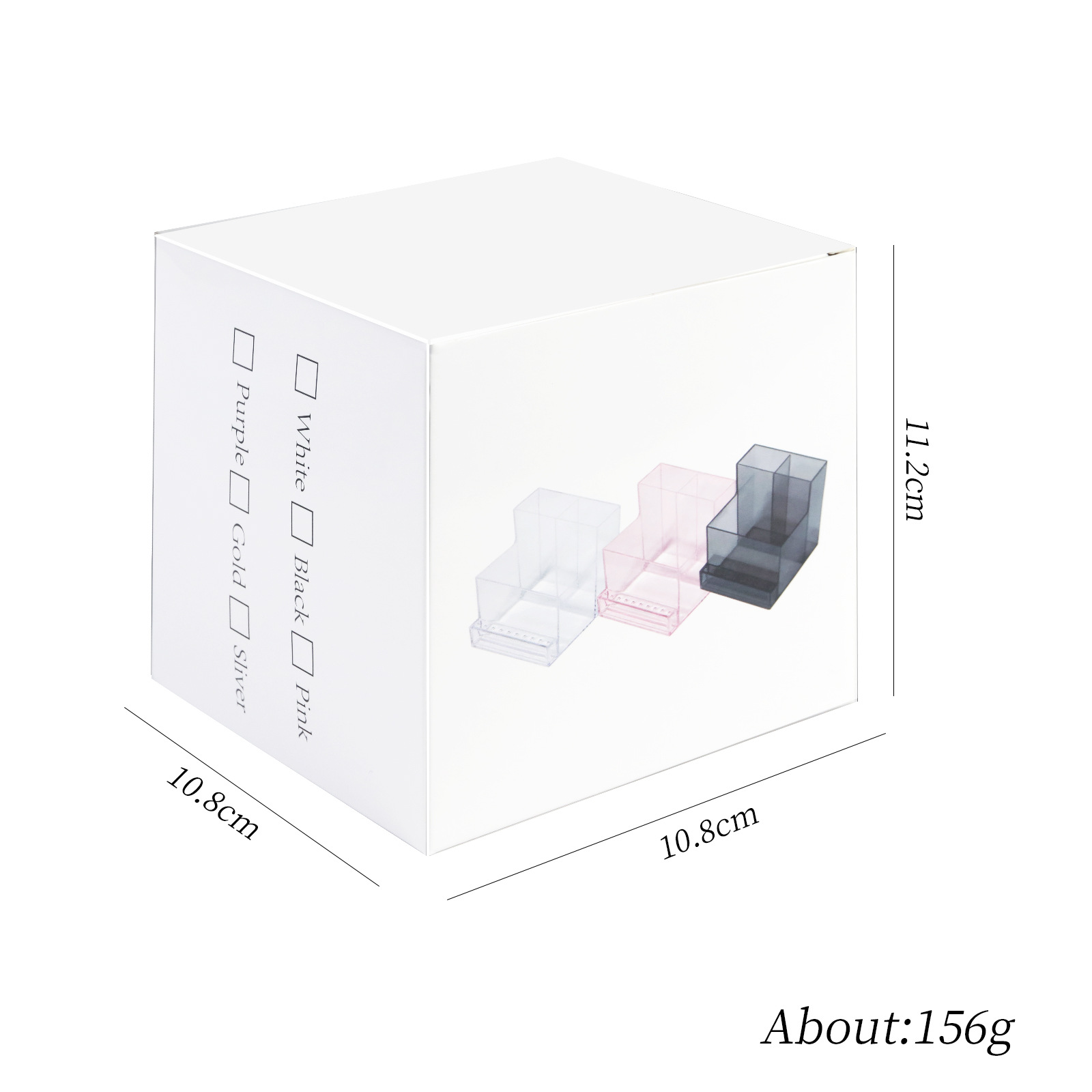 Japanese nail tools sander storage rack storage box transparent grinding head drill finishing box wholesale Item Picture
