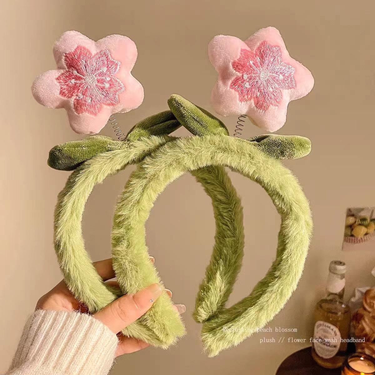 Cross-border sponge cloud hair band, high top of the head, high-end feel, towel fabric twist, ladies' wrist head band for washing face