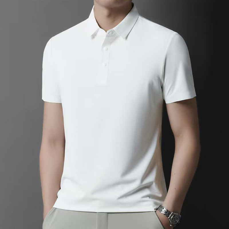 简约大气短袖POLO衫男士商务通勤翻领百搭T恤男装高级感