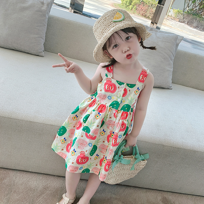 Children's clothing, girls' dresses, summer sleeveless princess dresses, children's halter dresses, children's summer clothing live-streaming supply wholesale Specification image