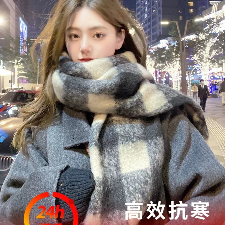 围巾/围巾针织/丝巾女长款百搭/穆斯林用品女士穆斯林/红色围巾产品图