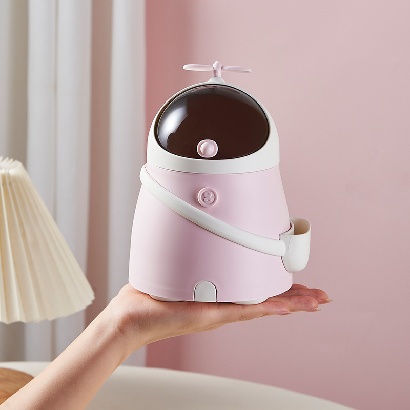 New Fashion Baby Trash Can Creative Cute Cartoon Students Children Bedroom Dormitory Desktop Multifunctional Decoration Application Scenario