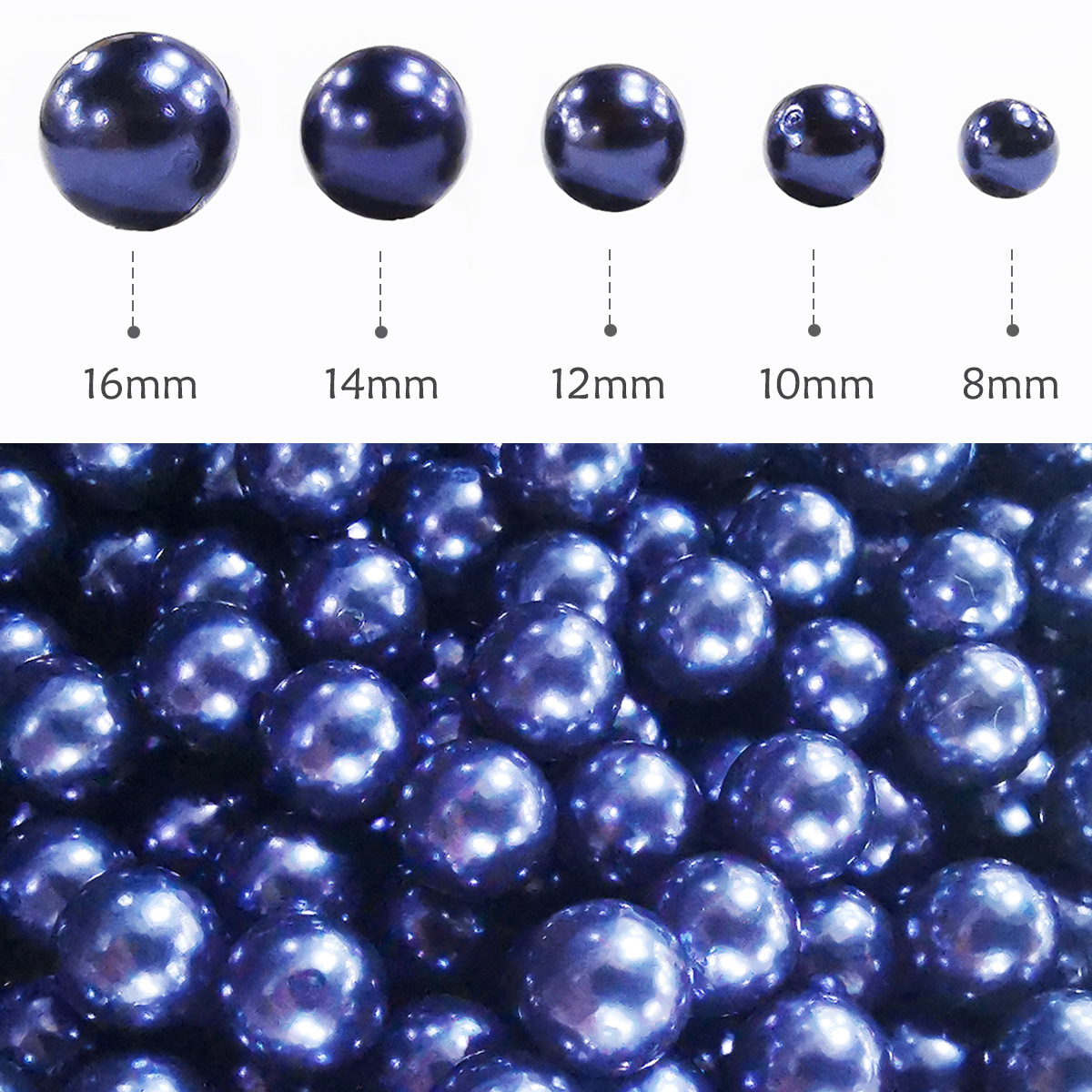 8-16Mm Imitation Pearl Loose Beads Diy Drop Glue Filler Accessories Materials Decorative Accessories Color Non-Porous Pearls Specification drawing