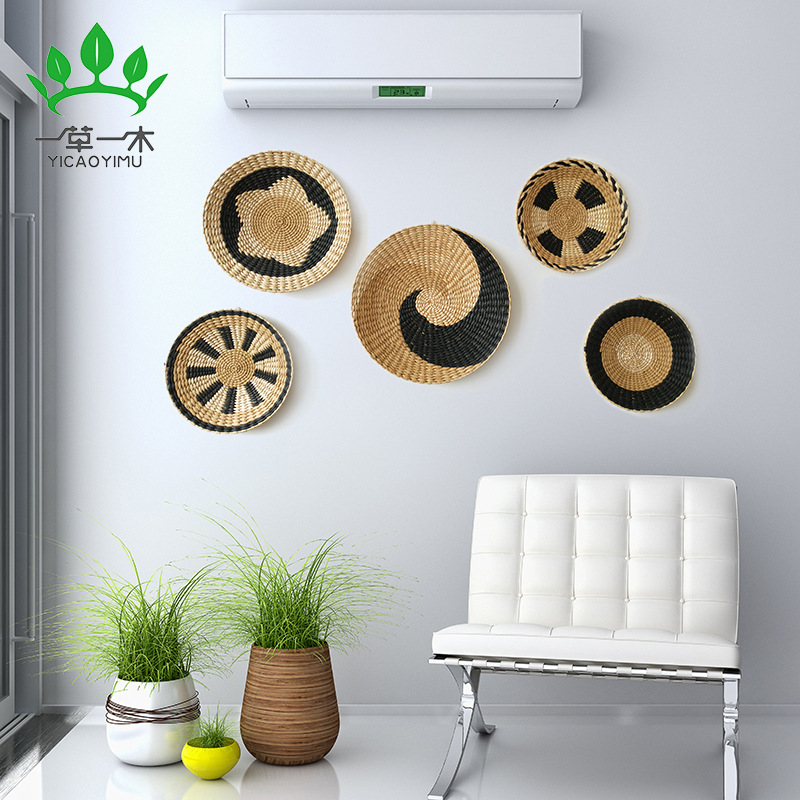 Straw Wall Decoration Wall Decoration Ethnic Style Wall Decoration Moroccan Style Sofa Bed Hanging Decoration details Picture