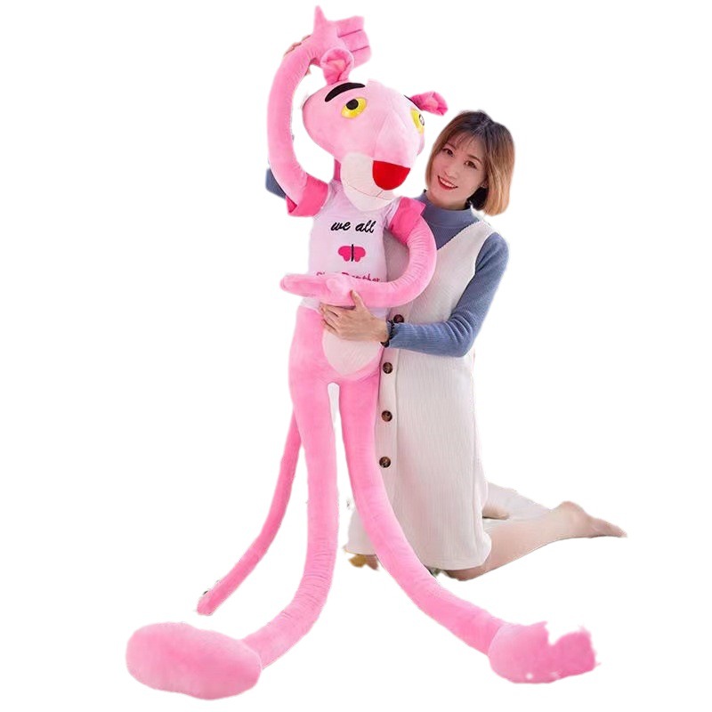 The Same Pink Panther Stuffed Toy Naughty Pink Naughty Leopard In Bed With You To Sleep Leg Puppet Item Picture