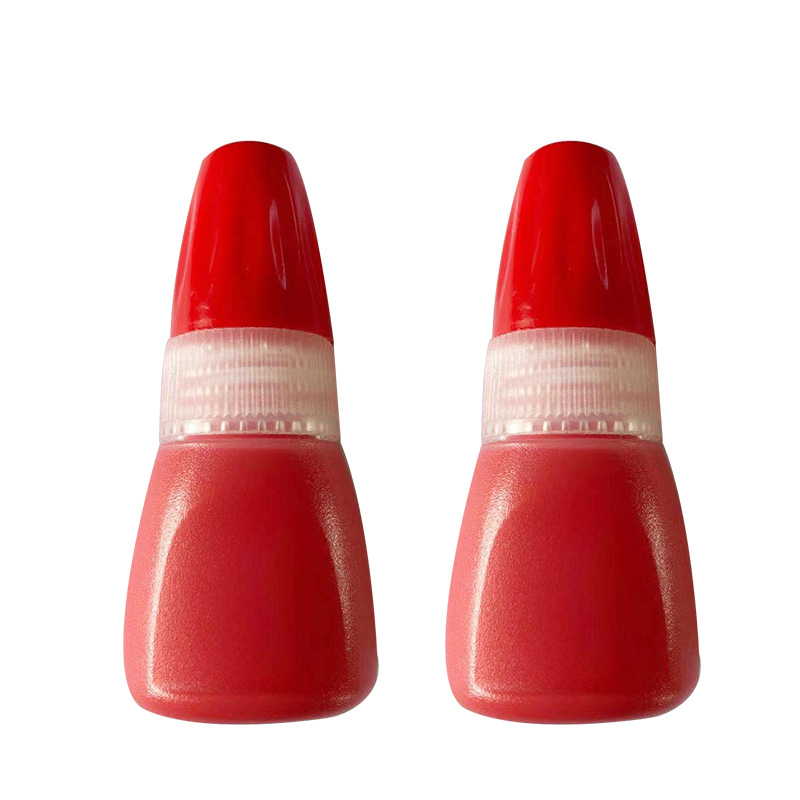Photosensitive seal oil small bottle replenishment liquid seal oil bright red seal oil replenishment liquid wholesale of Huhua financial seal materials details Picture