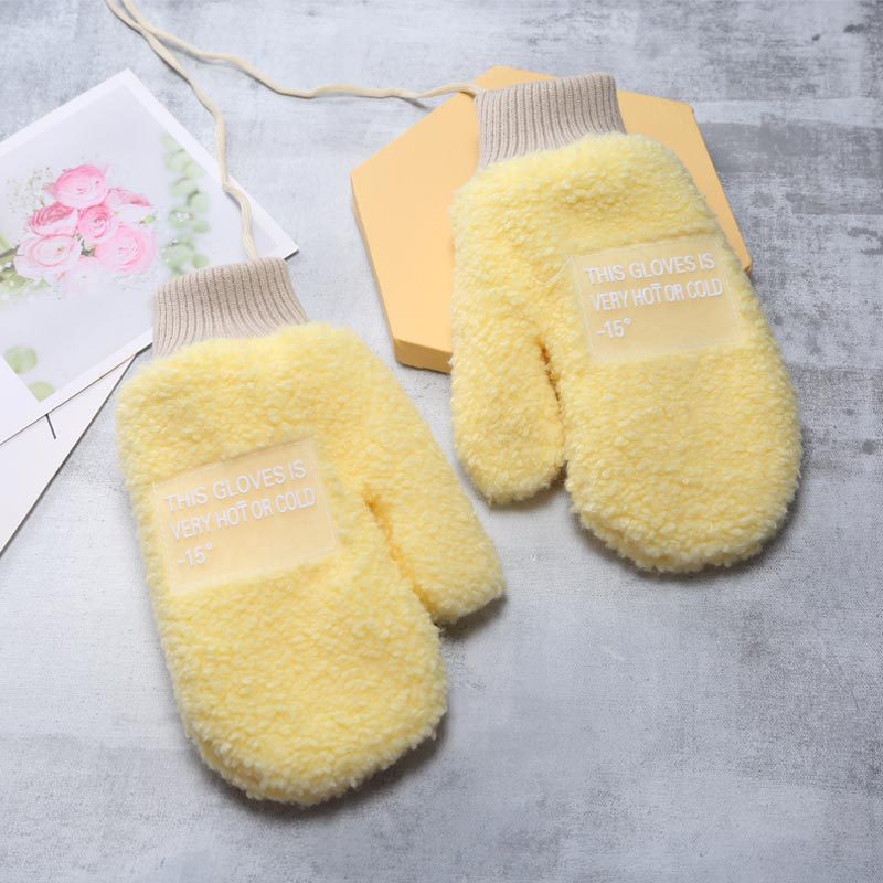 2022 New Style of Winter "Glove Girl" ins Cute Korean version fleece windproof and warm full-finger student gloves for winter Specification image