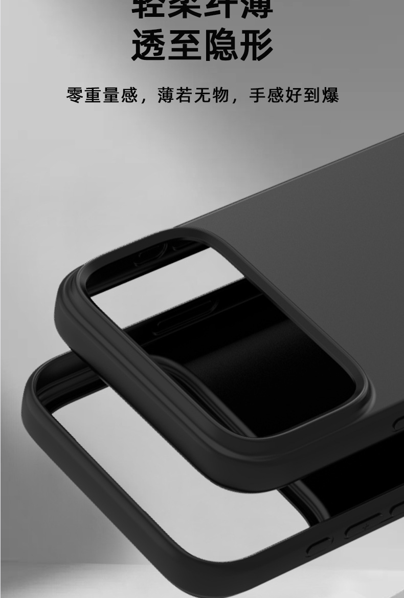 Suitable for Apple iPhone17 phone case, matte TPU soft shell, matte integrated anti-drop, camera protrusion protection pic 2