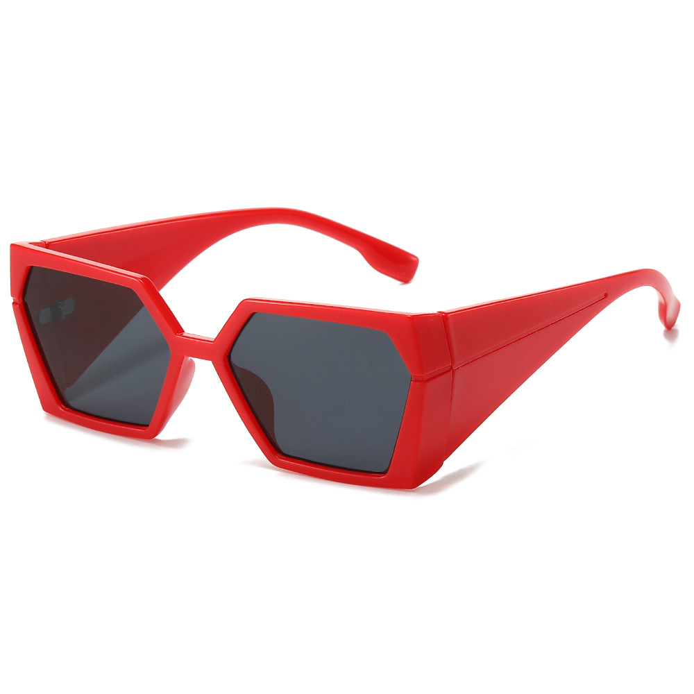 2024 Cross-border new square-framed sunglasses, European and American fashion and individuality, Instagram hip-hop rectangular fashion sunglasses for women Item Picture