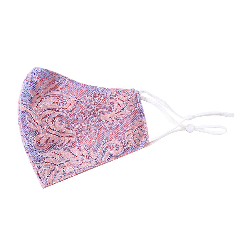South Korea's new cross-border fashion dust-proof lace thin cotton mask washable lace three-dimensional spring and summer mask Item Picture