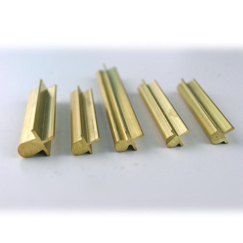 Customized processing of special-shaped copper material slide rails, brass strips, guide rails, H59 brass slide rails