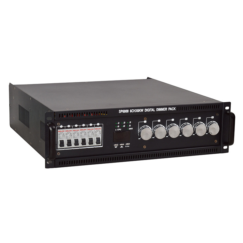 6-channel 4KW digital dimming silicon box DMX512 stage lighting engineering distribution box 6-channel power box wedding equipment Specification drawing