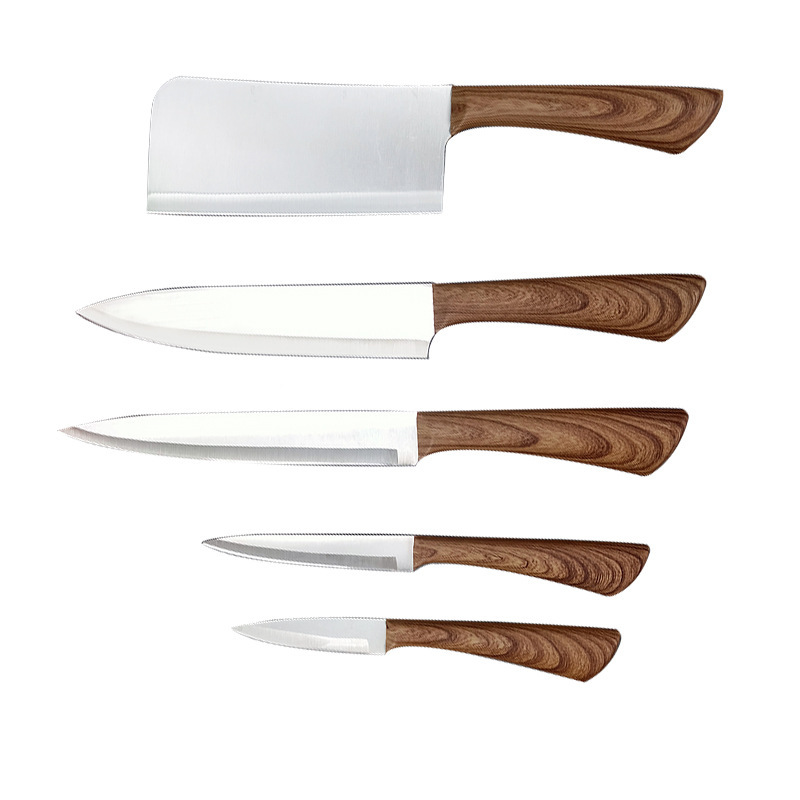 Factory New Rotating Seat Covered Horseshoe Handle 8-Piece Kitchen Knife Tool Set Chef's Knife Multipurpose Knife Peel Knife Item Picture