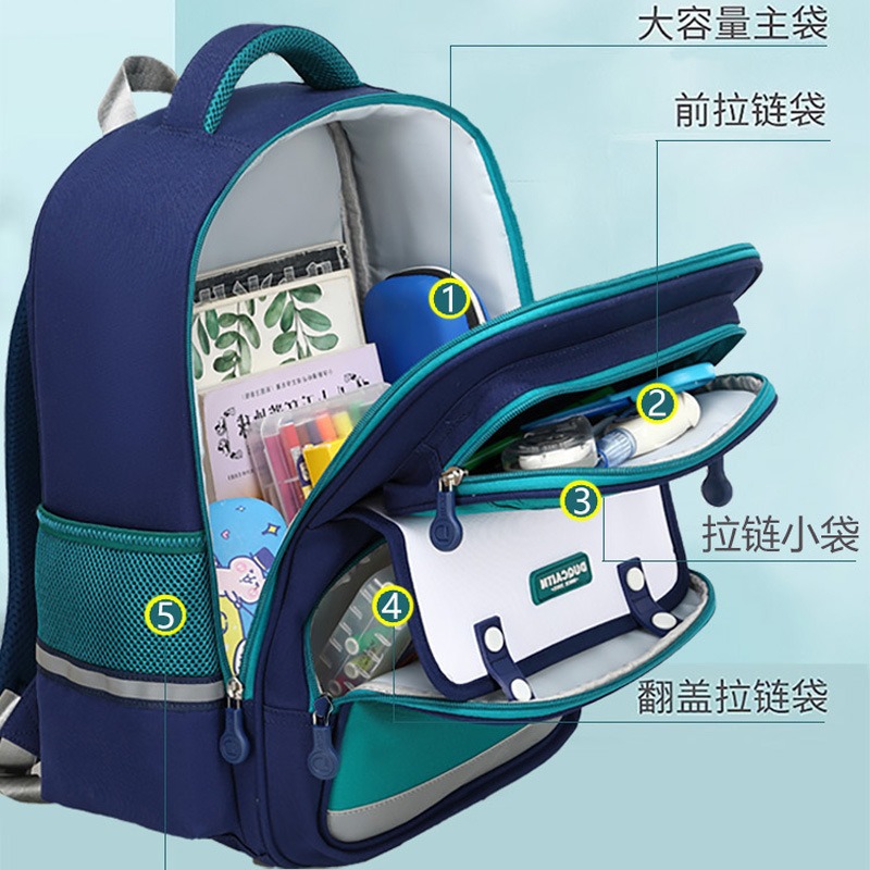 New British Style Schoolbag For Boys And Girls Children Backpack Large Capacity Lightweight Backpack A Delivery In Stock details Picture