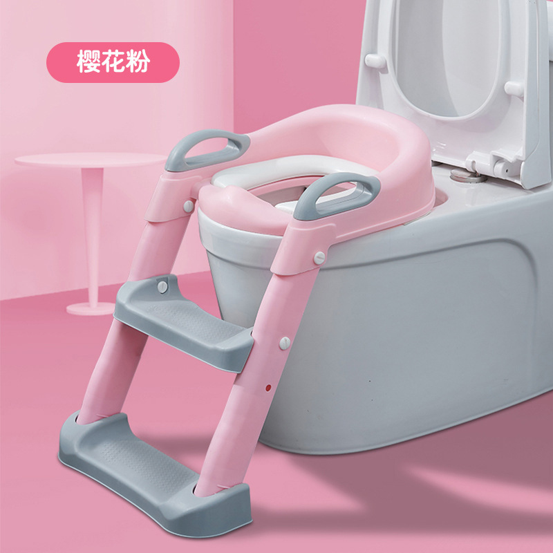 Children's toilet seat, ladder-type folding frame for boys and girls details Picture