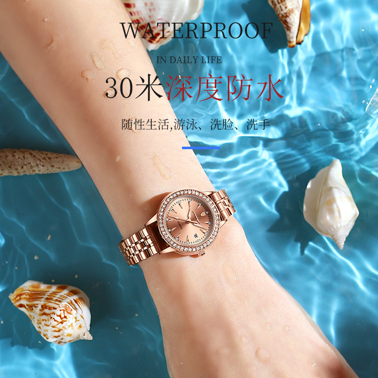 瑞士品牌手表女士超薄时尚防水夜光石英腕表直播外贸爆款一件代发细节图