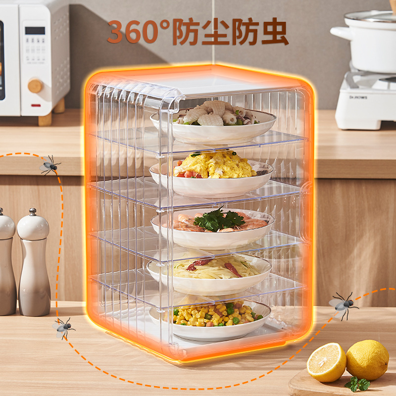 New type of insulated food cover, household plastic multi-layer insulated lunch box, leftover food preservation and storage, dust-proof food cover Application Scenario