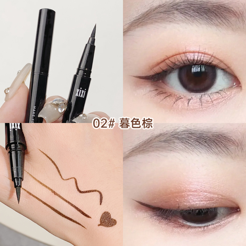 Xixi Linear Full-Bodied Liquid Eyeliner For Students Daily Waterproof Long-Lasting Color Non-Smudging Sponge Head Eyeliner Specification drawing