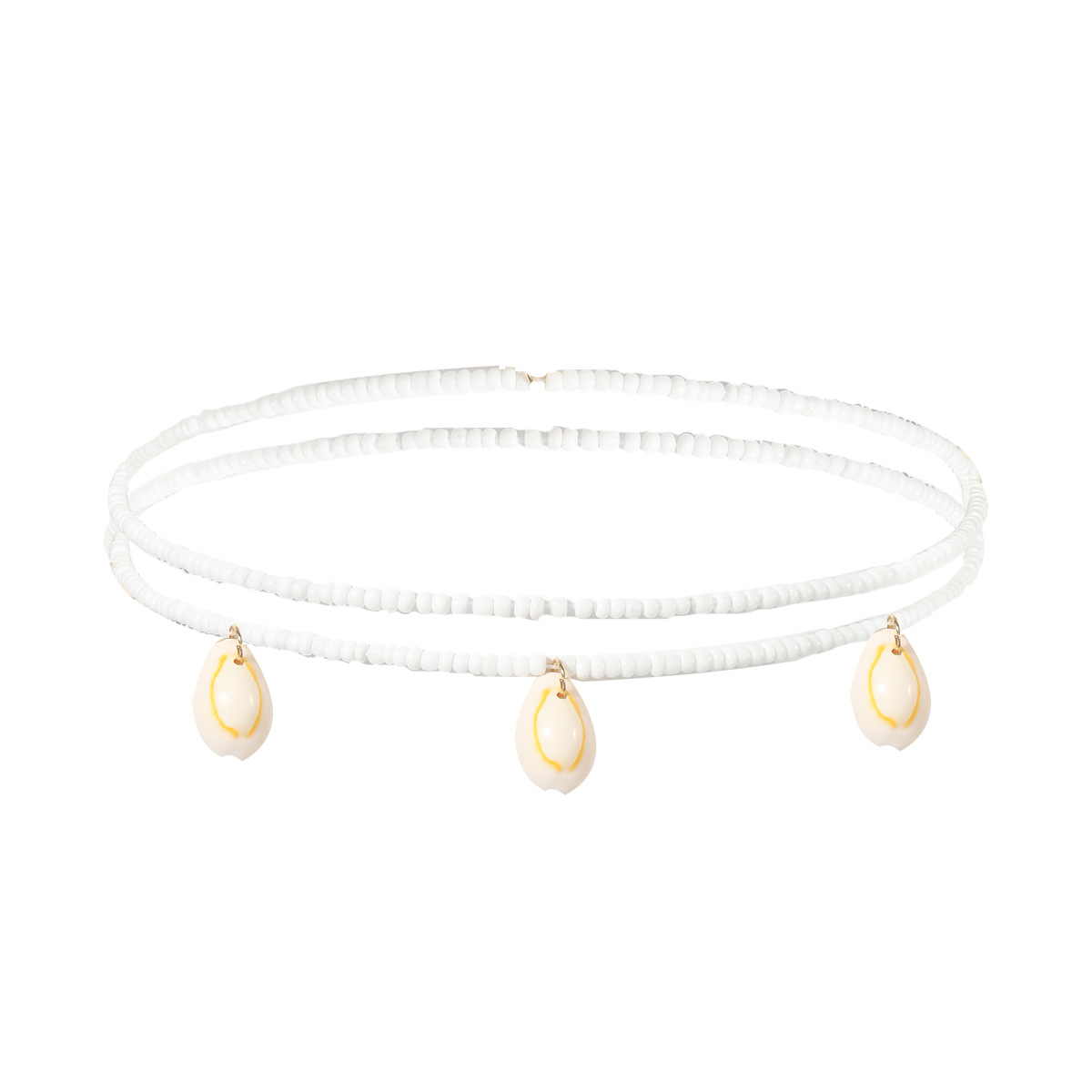 Cross-border African colorful rice bead waist chain is a hot seller on Amazon. Sexy beach alloy butterfly smiling face accessory waist chain for women Specification image