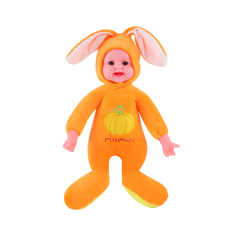 New Rabbit Ears Stuffed Cottonvinyl Doll Cute Set Head Baby Baby Sleep With Comfort Toys In Stock Specification drawing