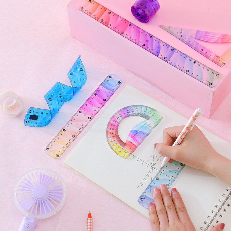 Factory-customized soft pvc rulers, easily accessible 30cm student ruler set wholesale Application Scenario