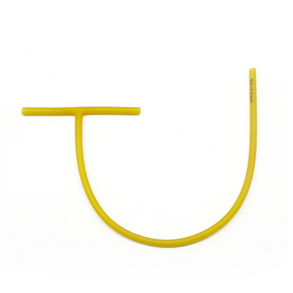 Cross-border exclusive disposable T-shaped latex drainage tube, independently packaged in English for medical postoperative bile drainage catheter Item Picture