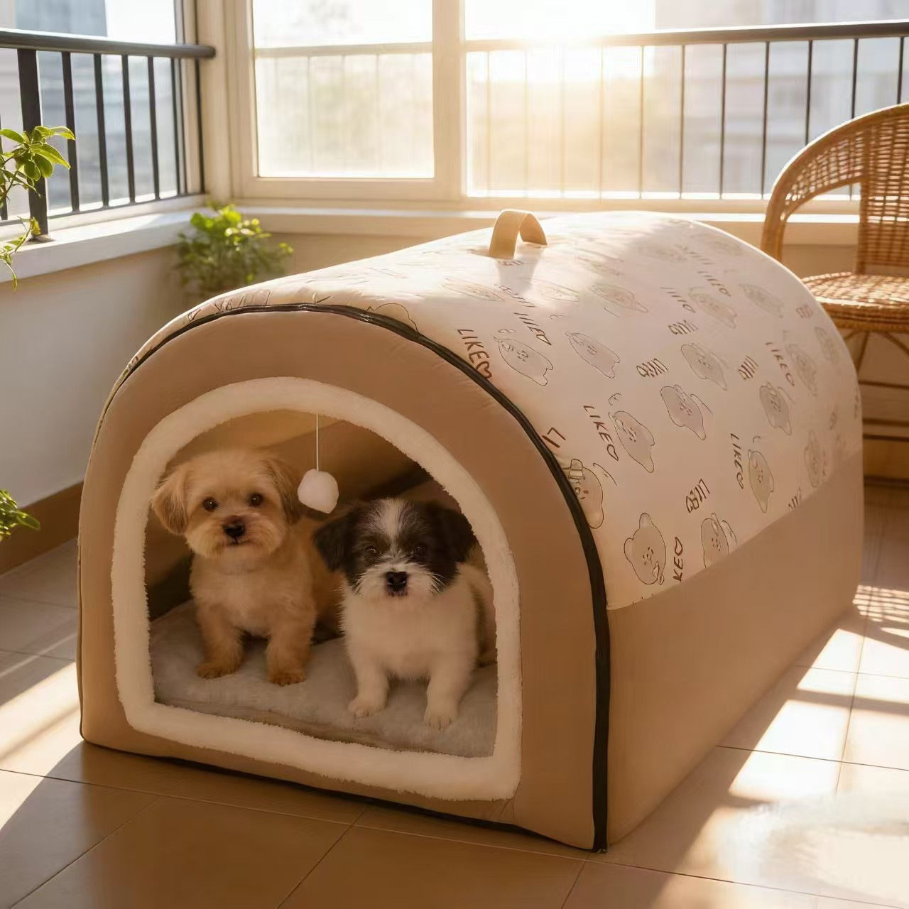Perrera de perro grande casa de perro caliente de invierno cama de perro desmontable cuatro estaciones tipo de casa de perro grande perrera de gato suministros para mascotas details Picture