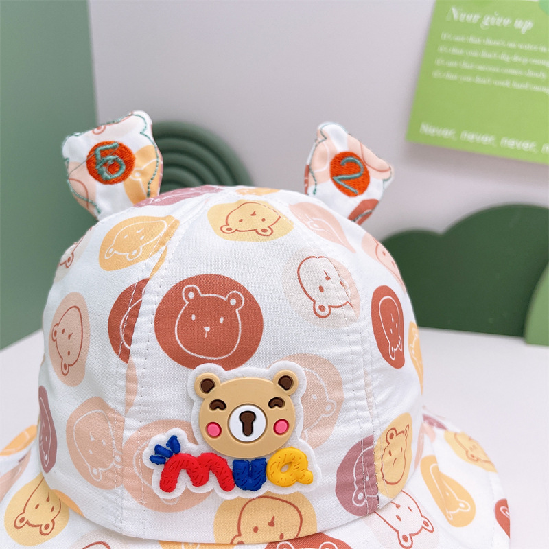 Children's Sun Hat Children's Fisherman Hat New Baby Hat Spring And Autumn Cartoon Bear Sun Baby Hat Outdoor Travel Children's Hat Female Treasure Beach Hat Application Scenario