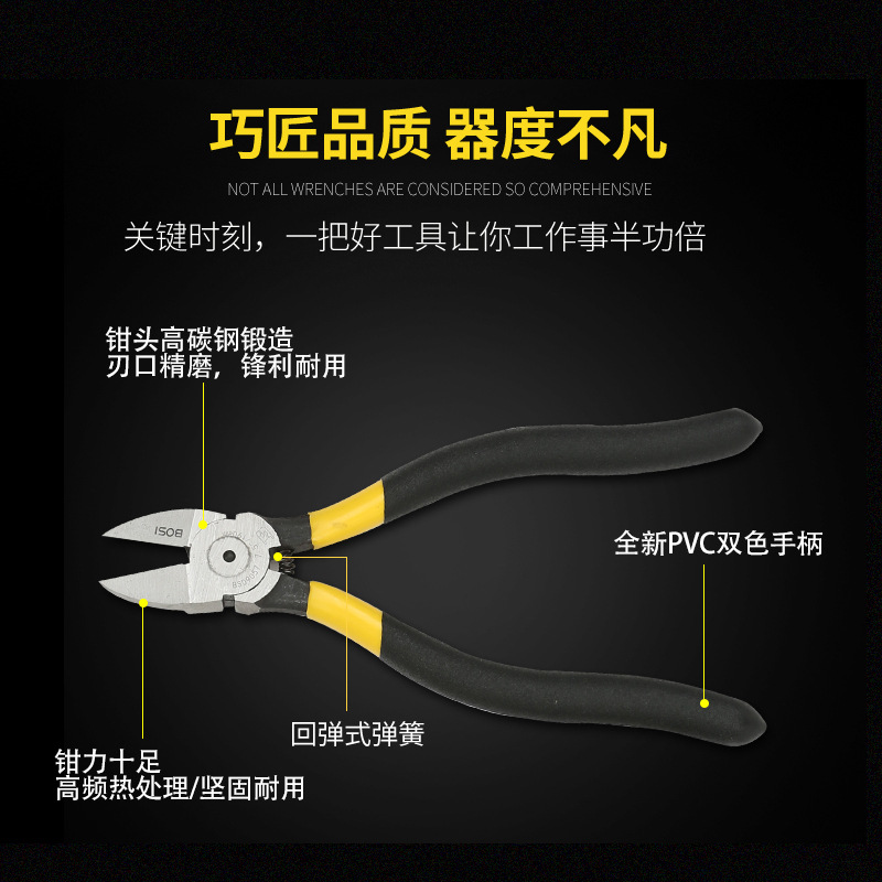 Persian 5-inch scissor pliers, diagonal pliers, wire cutters, diagonal pliers, 6-inch mini electronic pliers, tool pliers, water mouth pliers Specification image