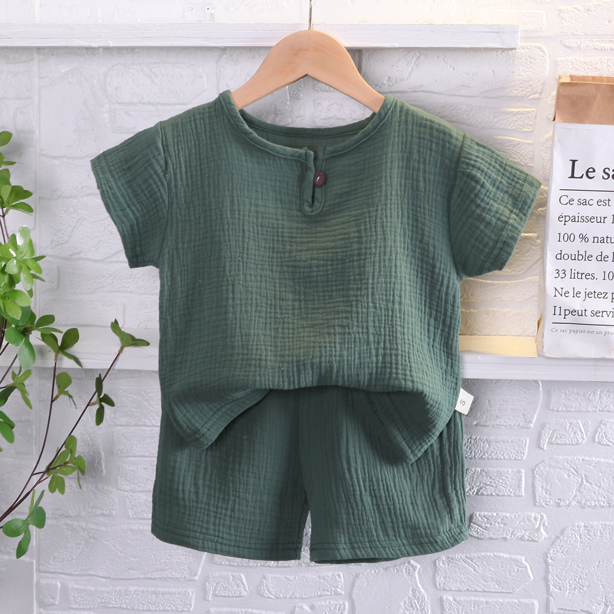 0-5 years old children's short-sleeved suits for boys, summer cotton and linen breathable cross-border Southeast Asian children's clothing wholesale, Korean style casual Application Scenario