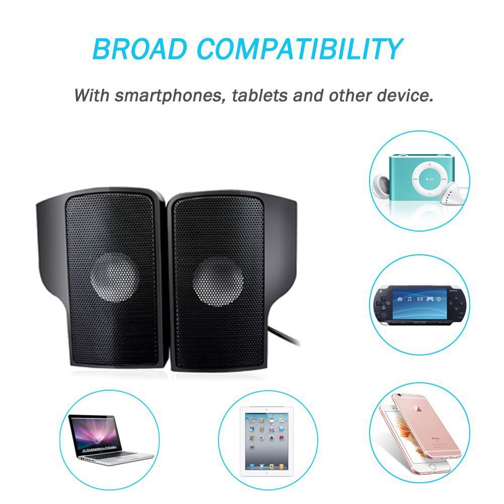 USB clip screen Mini desktop portable 2.0 audio desktop laptop speaker clip speaker subwoofer Gift full figure