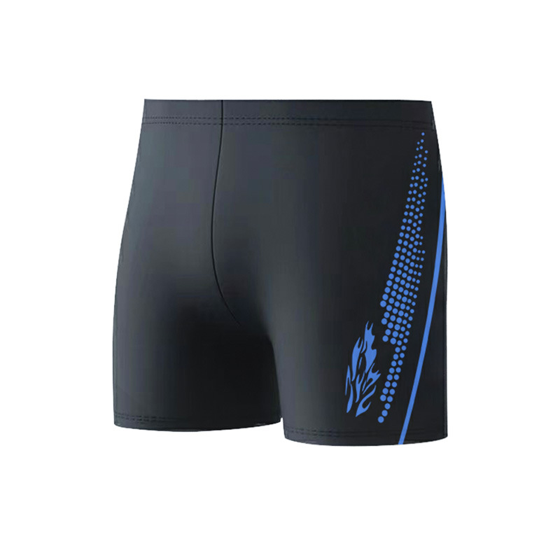 Direct sales of new men's adult swimming trunks from the flat-corner factory, large-sized anti-embarrassment quick-drying high-waisted swimsuits wholesale Item Picture