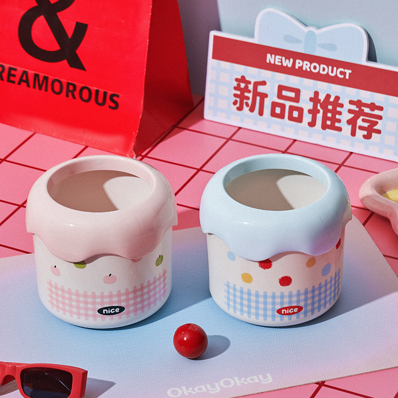 Mini trash can desktop, cute home, bedside, bedroom, multi-functional storage bucket, office desk, wastebasket
