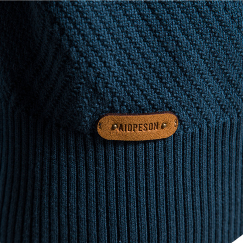 Men's sweater Autumn men's cardigan coat new solid color lapel jacquard sweater high neck casual knitwear Application Scenario