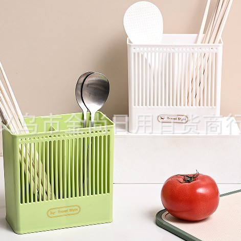 New kitchen wall non-perforated chopstick cage, tableware compartments, high appearance level, hanging draining chopstick holder, storage rack, household use full figure