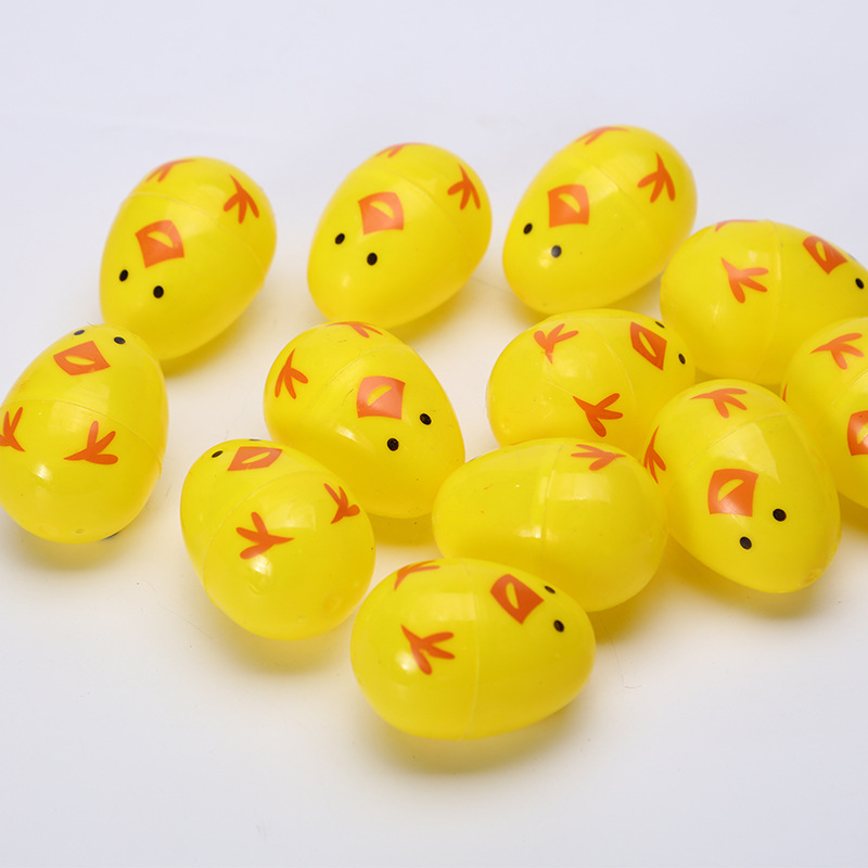 Fashion Colorful Plastic Eggs Easter Children's Hand-Painted Diy Open Egg Simulation Egg Wholesale Can Be Customized details Picture