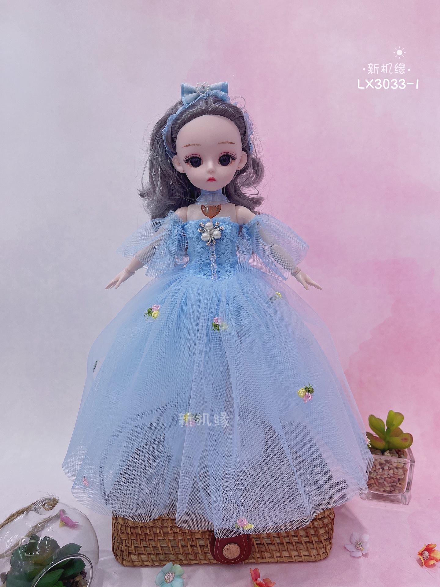 Exquisite 30cm Barbie doll, movable joint music doll, Princess Luoxi girl toy gift box Item Picture