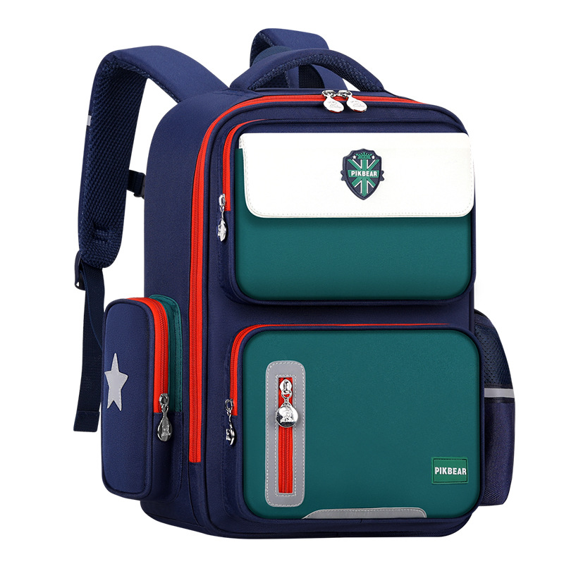 Mochilas escolares para hombres y mujeres de 6 a 12 años mochilas ligeras para niños english wind children backpack one piece de reemplazo de pelo details Picture