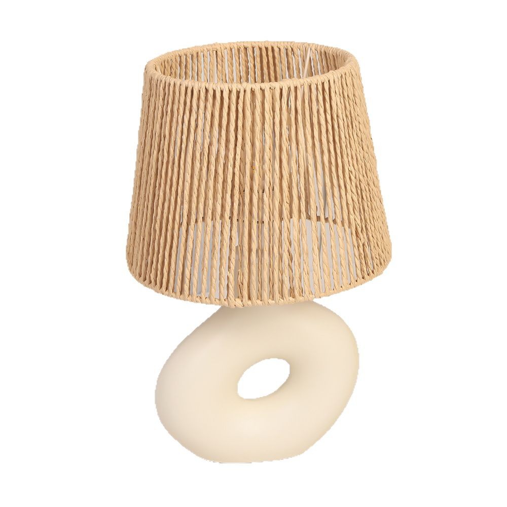Creative ceramic base ambient light, Nordic simple and high-end home warm decorative light, bedroom and study eye-protecting table lamp Item Picture