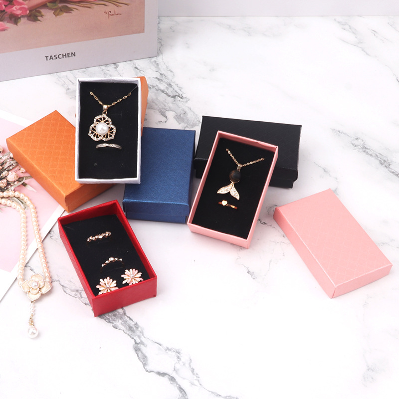 Jewelry Box Paper Jewelry Display Box Necklace Ring Earrings Storage Jewelry Box Cover Box Packaging Box Gift Box details Picture