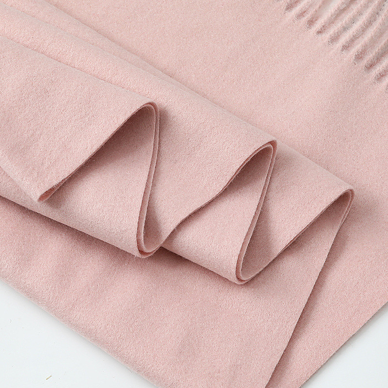 Cashmere Wool Scarf Female Autumn And Winter High-Grade Thick Solid Color Scarf With New Imitation Cashmere Scarf Wholesale Specification drawing