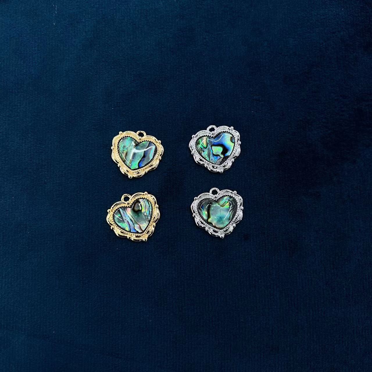 DIY pendant accessories, abalone, shell, heart, butterfly, pearl bracelet, necklace pendant, popular style pendant details Picture
