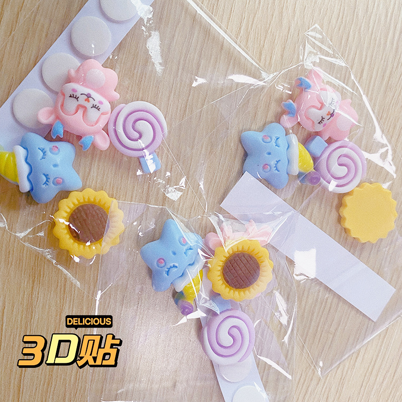 Manufacturer's cup brushes, straw brushes, cute cartoon 3D stickers, cleaning cups, plastic cups, insulated cups, accessories, gifts, wholesale Specification image