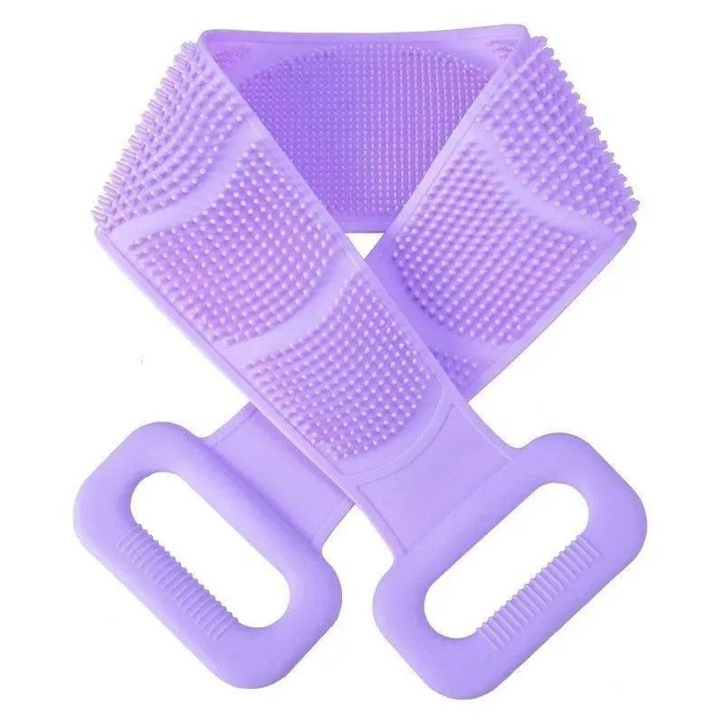 俊美厂家批发/多功能硅胶搓/双面按摩拉背白底实物图