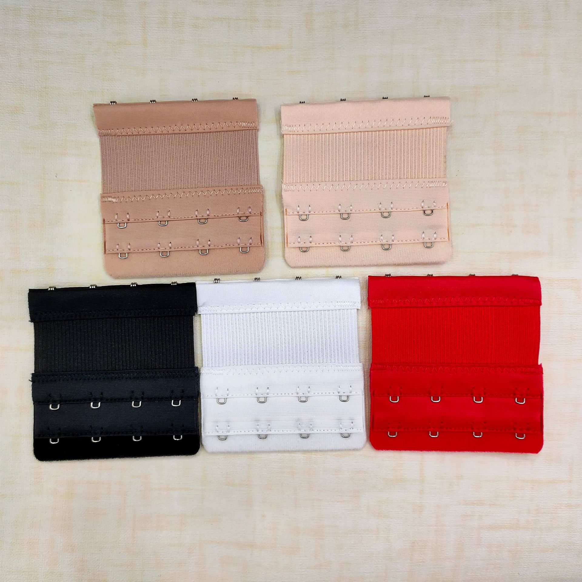 批发独立装文胸后背加长扣/加松紧弹力延长扣/两排四扣不锈钢接扣