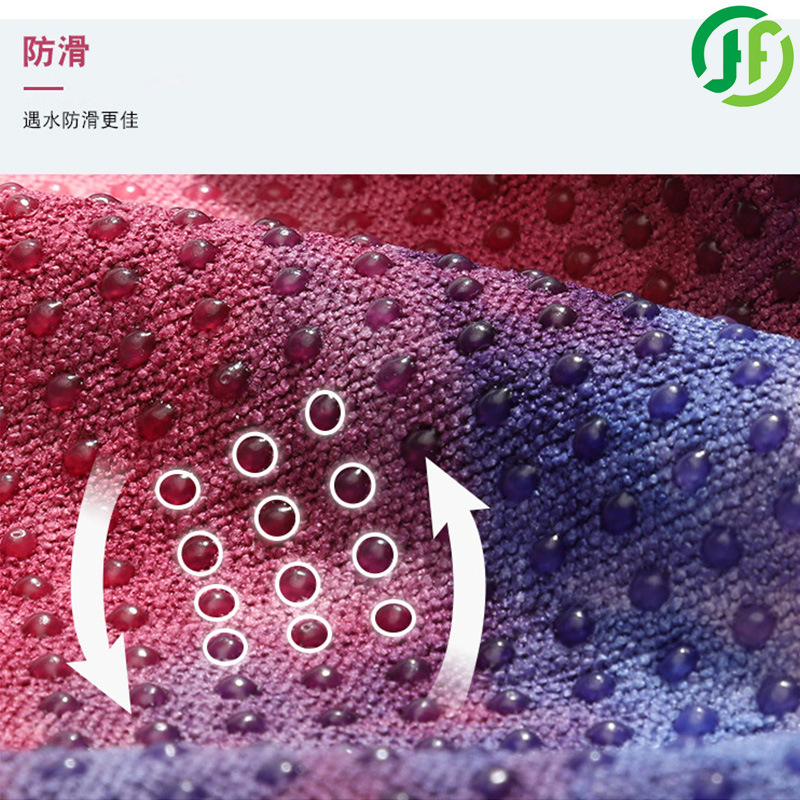 Manufacturers Direct Microfiber Non-Slip Yoga Mat Towel Hand Tie Dye Printed Sports Yoga Mat Cover Specification drawing