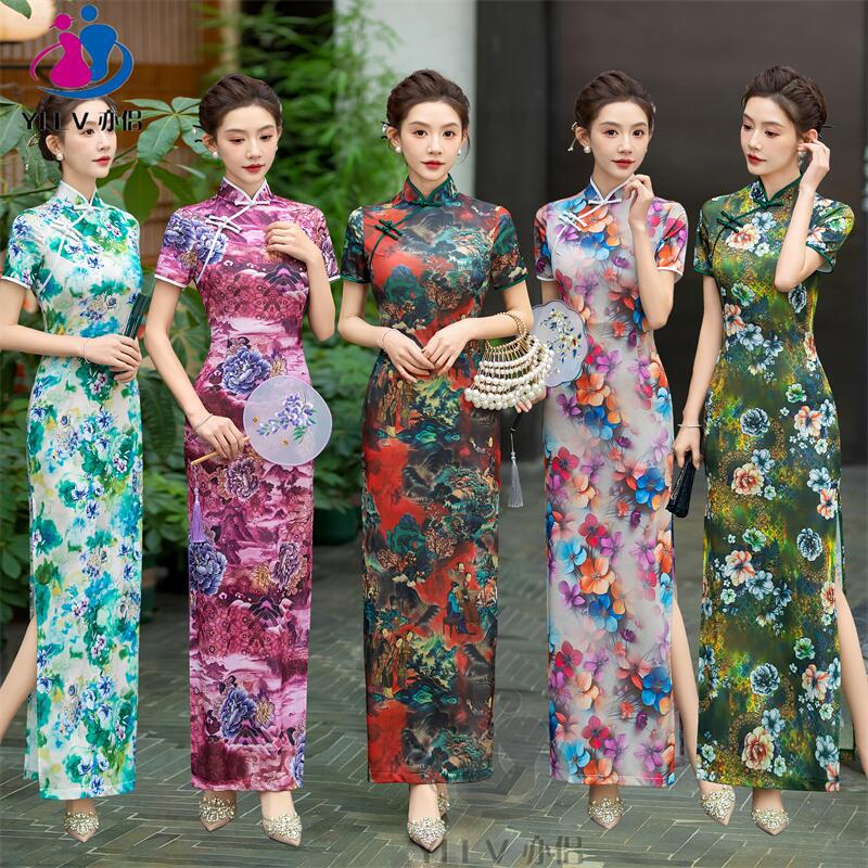 旗袍/上海东方明珠/短袖旗袍/高考布置/女士礼服细节图