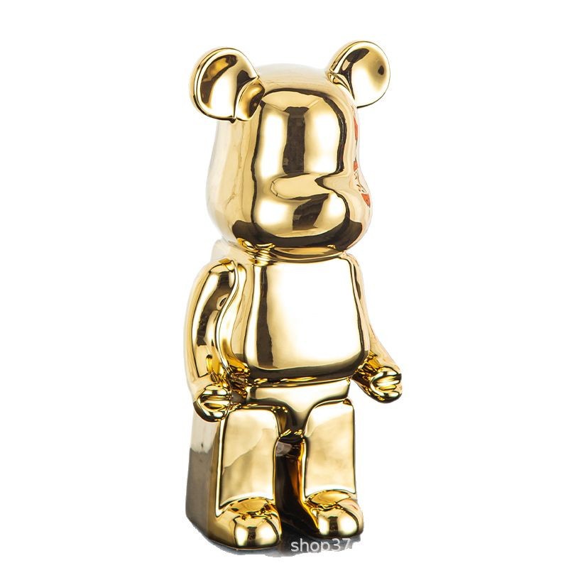 28cm electroplated violent bear living room decoration, trendy, light luxury and high-end internet-famous home, entrance living room TV cabinet decoration Item Picture