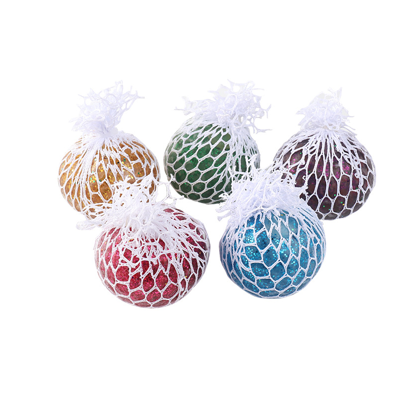 Cross Border Hot Box Vent Relief Gold Powder Grape Ball Rectification Squeeze Ball Pinch Music Stress Relief Toy Pinch Ball Item Picture
