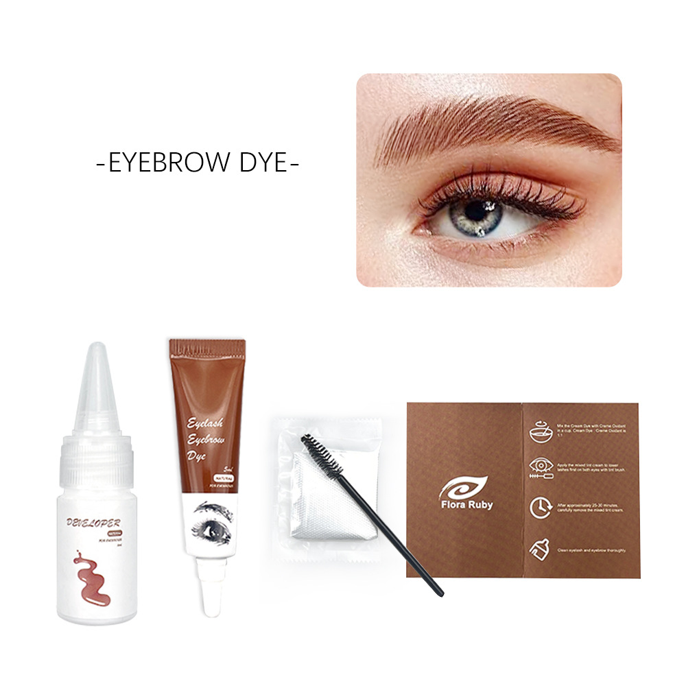 Amazon Explosion Flora Ruby Eyelash And Eyebrow Dye Waterproof Quick Dry Light Brown Eyebrow Dye Wholesale Application Scenario